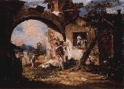 Giovanni Antonio Canal Kurtisane und Soldat France oil painting artist